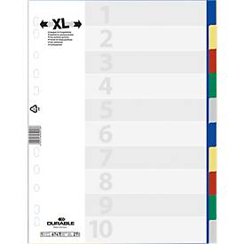 DURABLE PP-Register, 10 Blätter, überbreit