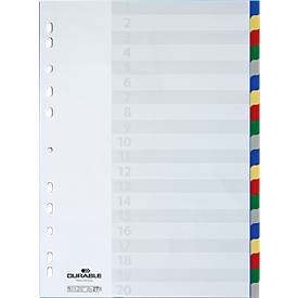 DURABLE PP-Register, 20 Blätter