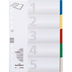 Durable PP-Register, 5 Blätter
