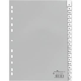 DURABLE PP-Register mit Wechseltaben, Buchstaben/Zahlen A-Z./1-20, grau