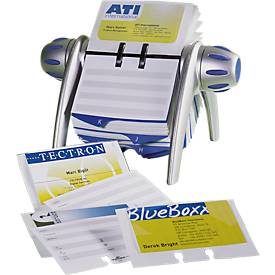 DURABLE Rollkartei Visifix-Flip, für 400 Karten, alufarbig