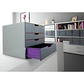 Durable Schubladenbox Varicolor, 4 Schübe mit Schloss, DIN C4