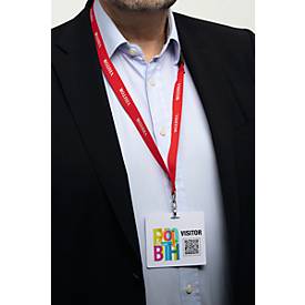 DURABLE Textilband mit Aufdruck VISITOR, mit Sicherheitsverschluss u. Karabiner, L 440 x B 20 mm