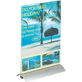 Durable Tischaufsteller, Acrylhalter und Aluminium-Fuß, DIN A4