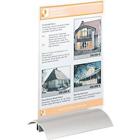 Durable Tischaufsteller, Acrylhalter und Aluminium-Fuß, DIN A5