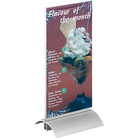 Durable Tischaufsteller, Acrylhalter und Aluminium-Fuß, DIN lang