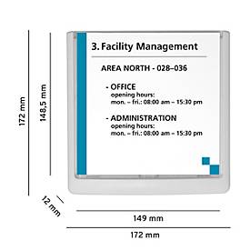 Durable Türschild Click Sign, B 149 x H 148,5 mm, 5 Stück, graphit