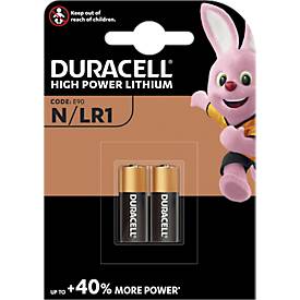 DURACELL® Batterien Lady LR1 N, Spannung 1,5 V, Kapazität 0,880 Ah, Alkaline, 2 Stück in Blisterpack