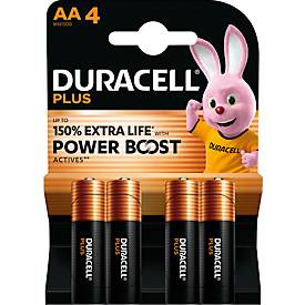 DURACELL® Batterien Plus, Mignon AA, 1,5 V, 4 Stück