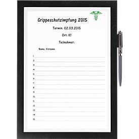 Duraframe Informationsrahmen NOTE A4, magnetische Vorderseite, schwarz