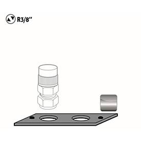 Durchführung Vorbereitung Ermeto-Verschraubung für asecos Druckgasflaschenschränke, Stahlblech, lichtgrau