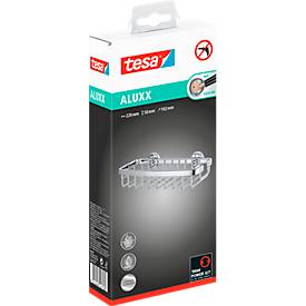 Duschablage tesa® ALUXX, 1-stöckig, viereckig, verchromt, ohne Bohren, inkl. Klebelösung