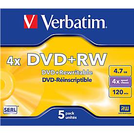 Image of DVD+RW, 4,7 GB, 5 Jewelcases