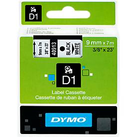 DYMO® Schriftbandkassette D1 40913, 9 mm breit, weiß/schwarz