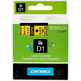DYMO® Schriftbandkassette D1 53718, 24 mm, gelb/schwarz
