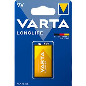 E-Block Batterie VARTA Longlife, 9 V, besonders lange Lebensdauer, 1 Stück, Alkali Mangan