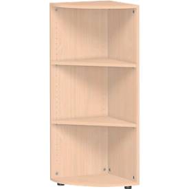 Eckabschlussregal PALENQUE, 3 OH, B 400 x T 400 x H 1104 mm, Buche