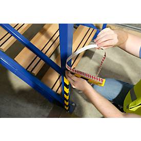 Eckschutzprofil Durable C19, rechteckig, für Innen- & Außenbereich, Klebefläche je Seite 19 mm, L 1000 x B 26 mm, PU-Schaum, gelb/schwarz