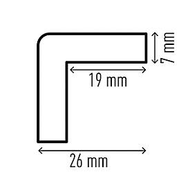 Eckschutzprofil Durable C19, rechteckig, für Innen- & Außenbereich, Klebefläche je Seite 19 mm, L 1000 x B 26 mm, PU-Schaum, gelb/schwarz
