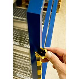 Eckschutzprofil Durable C20, L-Form, magnetisch, stoß- und rammfest, B 25 x H 25 mm, PU-Schaum, gelb-schwarz
