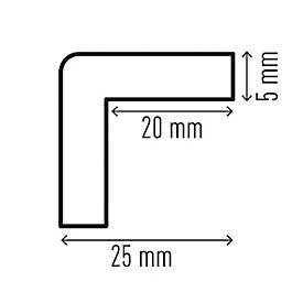 Eckschutzprofil Durable C20, L-Form, magnetisch, stoß- und rammfest, B 25 x H 25 mm, PU-Schaum, gelb-schwarz