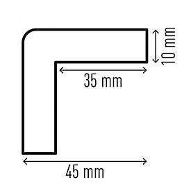 Eckschutzprofil Durable C35, L-Form, magnetisch, stoß- und rammfest, B 35 x H 35 mm, PU-Schaum, gelb-schwarz