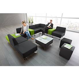 Ecksessel Wall In, schwarz