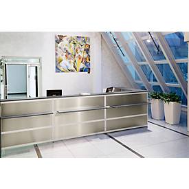 Ecktheke Tool, B 1500 x T 1500 x H 1100 mm, anthrazit/Edelstahlfinish