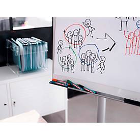 edding 380 Flipchart-Marker, Rundspitze, farbsortiert, 4er Set