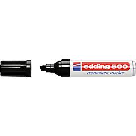 edding 500, m. Keilspitze 2-7 mm, schwarz, 10 Stück
