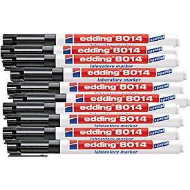edding 8014 laboratory Marker, 1,0 mm, 10 Stück, schwarz