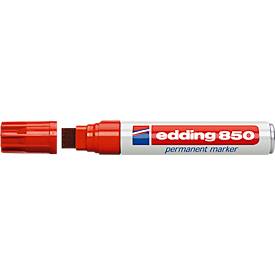 edding 850 Permanent Marker, Keilspitze 5-16 mm, rot, 5 Stück