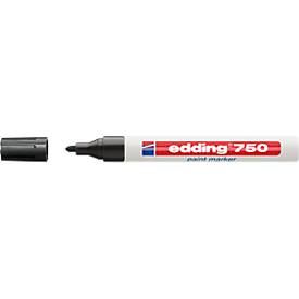 EDDING Lackmarker 750, 2-4 mm, schwarz, 10 Stück
