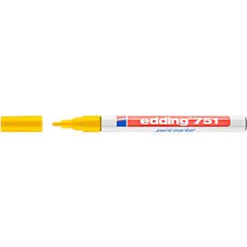 EDDING Lackmarker 751, 1-2 mm, gelb, 10 Stück