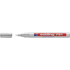EDDING Lackmarker 751, 1-2 mm, silber, 10 Stück