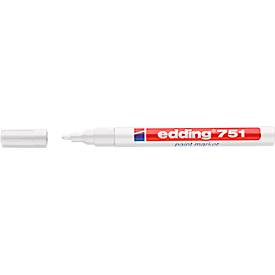 EDDING Lackmarker 751, 1-2 mm, weiß, 10 Stück