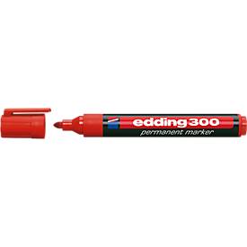 EDDING Permanent Marker 300, mit Rundspitze, 1 Stück, rot