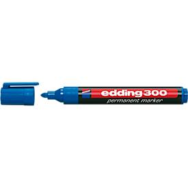 EDDING Permanent Marker 300, mit Rundspitze, 10 Stück, blau