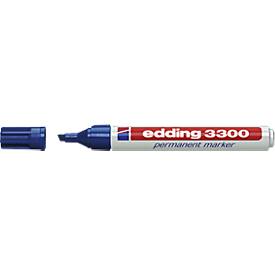EDDING Permanent Marker 3300, mit Keilspitze, 1 Stück, blau