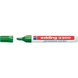 EDDING Permanent Marker 3300, mit Keilspitze, 10 Stück, grün