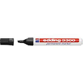 EDDING Permanent Marker 3300, mit Keilspitze, 4teilig, sortiert