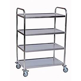 Edelstahl-Tischwagen 4 Etagen, 825 x 500 mm
