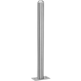 Edelstahlpoller, mit Halbkugel, feststehend mit Bodenplatte