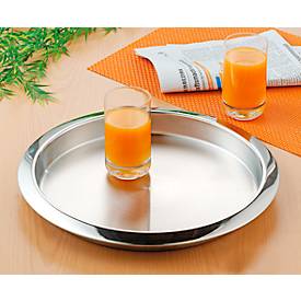 Edelstahltablett Esmeyer® VENGA, rund, ø außen: 350 mm, ø innen: 300 mm, spülmaschinengeeignet, silber