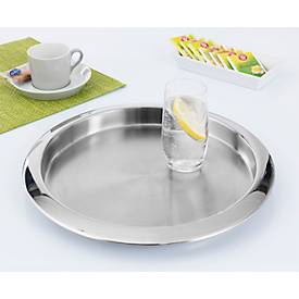 Edelstahltablett Esmeyer® VENGA, rund, ø außen: 350 mm, ø innen: 300 mm, spülmaschinengeeignet, silber