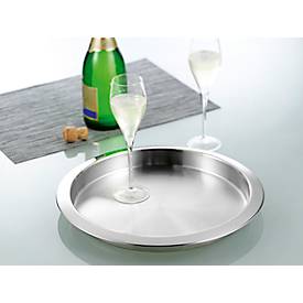 Edelstahltablett Esmeyer® VENGA, rund, ø außen: 350 mm, ø innen: 300 mm, spülmaschinengeeignet, silber