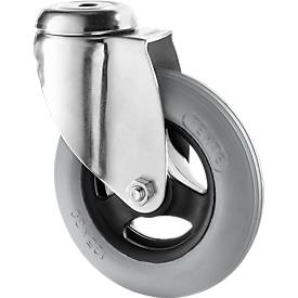 Edelstahlwagen, B 675 x T 445 mm, luftident., Radgehäuse verzinkt