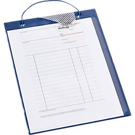 EICHNER Auftragstasche Plus, Klettverschluss und Schlüsselfach, für DIN A4 Dokumente, blau, 10 Stück