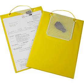 EICHNER Auftragstasche Plus, Klettverschluss und Schlüsselfach, für DIN A4 Dokumente, gelb, 10 Stück