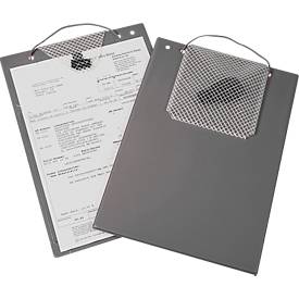 EICHNER Auftragstasche Plus, Klettverschluss und Schlüsselfach, für DIN A4 Dokumente, grau, 10 Stück